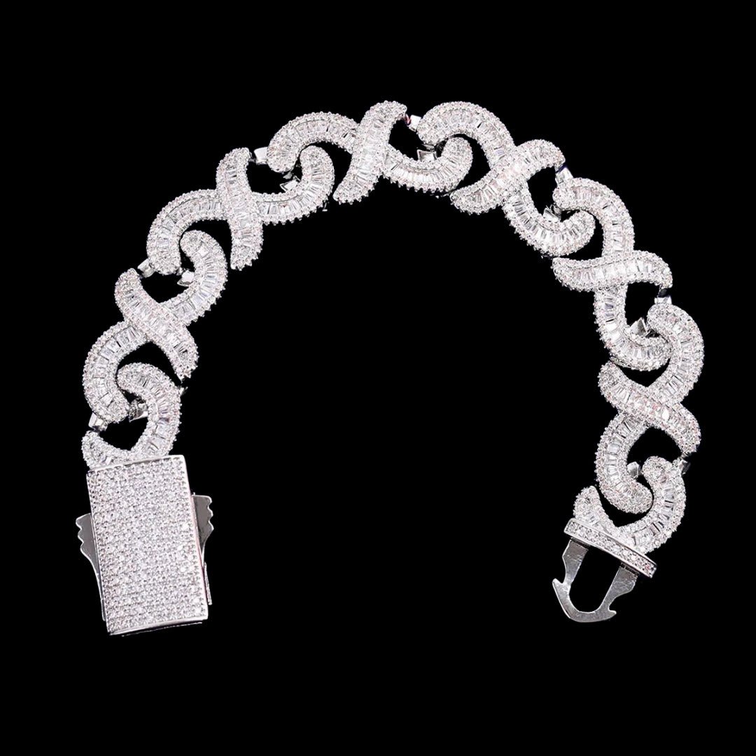 11_ae6bd732-3e6c-4785-9351-b2d449dac494.jpg 18mm Infinity Link Double Clasp Iced Out Diamond Bracelet - Image 1