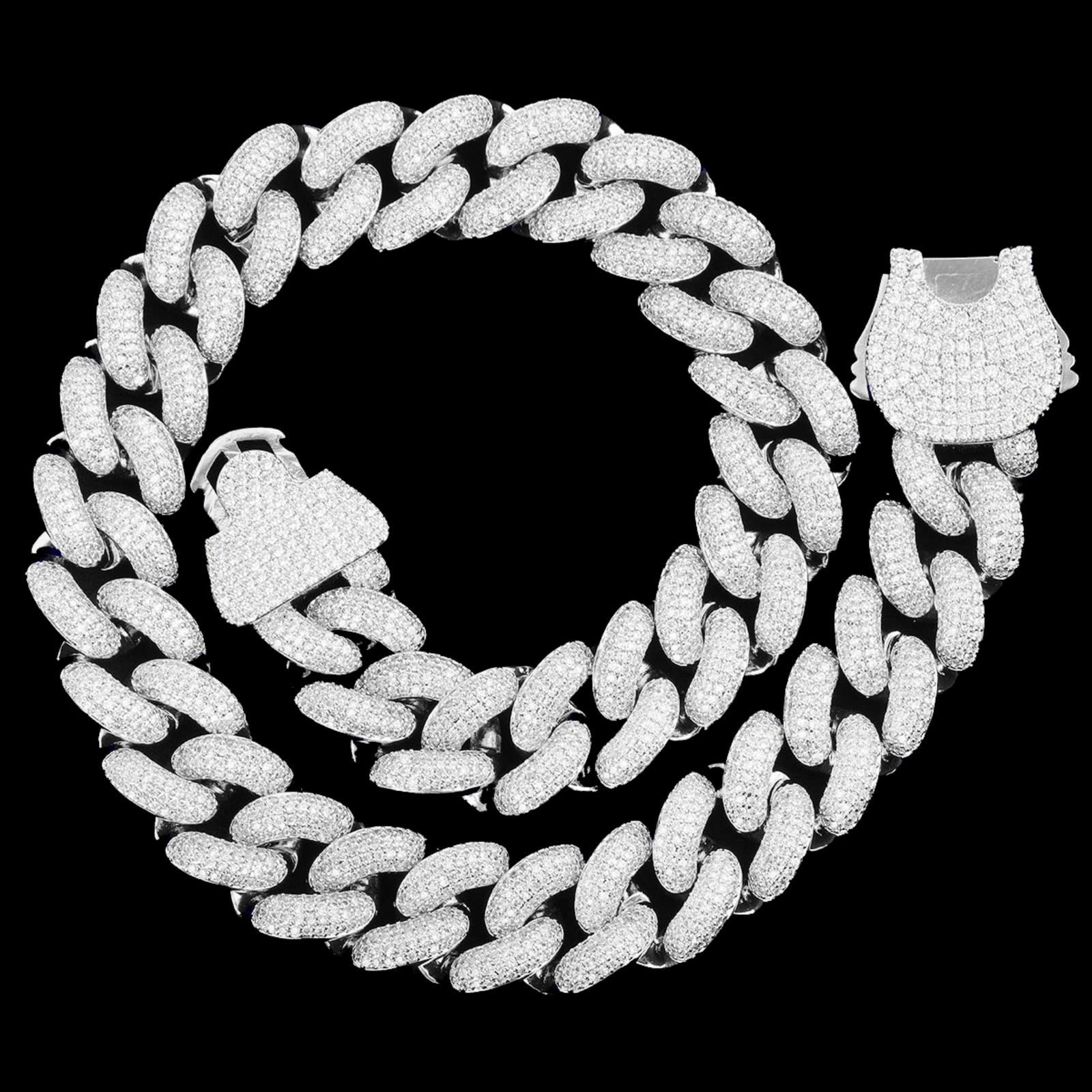 1_f33081c6-67d3-4960-bef3-32d480bcc0a5.png 22MM Special Clasp Cuban Link Iced Out Diamond Necklace Chain - Image 1