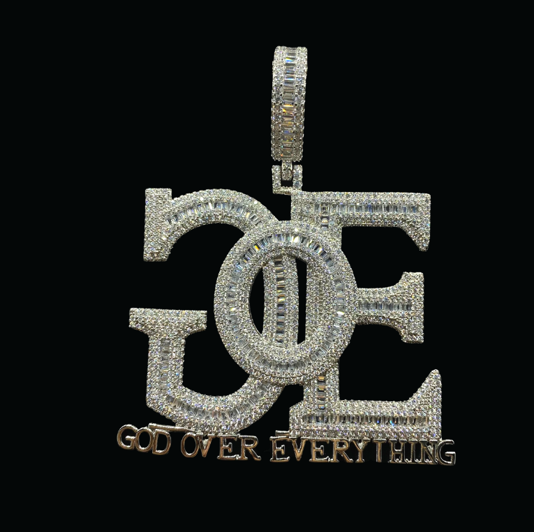 2_6.png GOE God Over Everything Iced Out Letter Diamond Pendant Necklace - Image 1