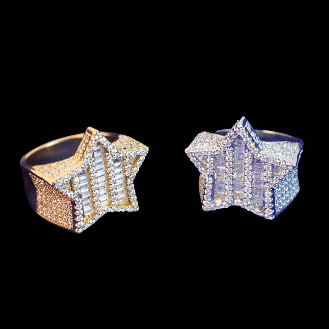 38_6c6ce090-dda1-4858-8330-7d0963f0d54c-1.jpg Star VVS Iced Out Diamond Ring - Image 1