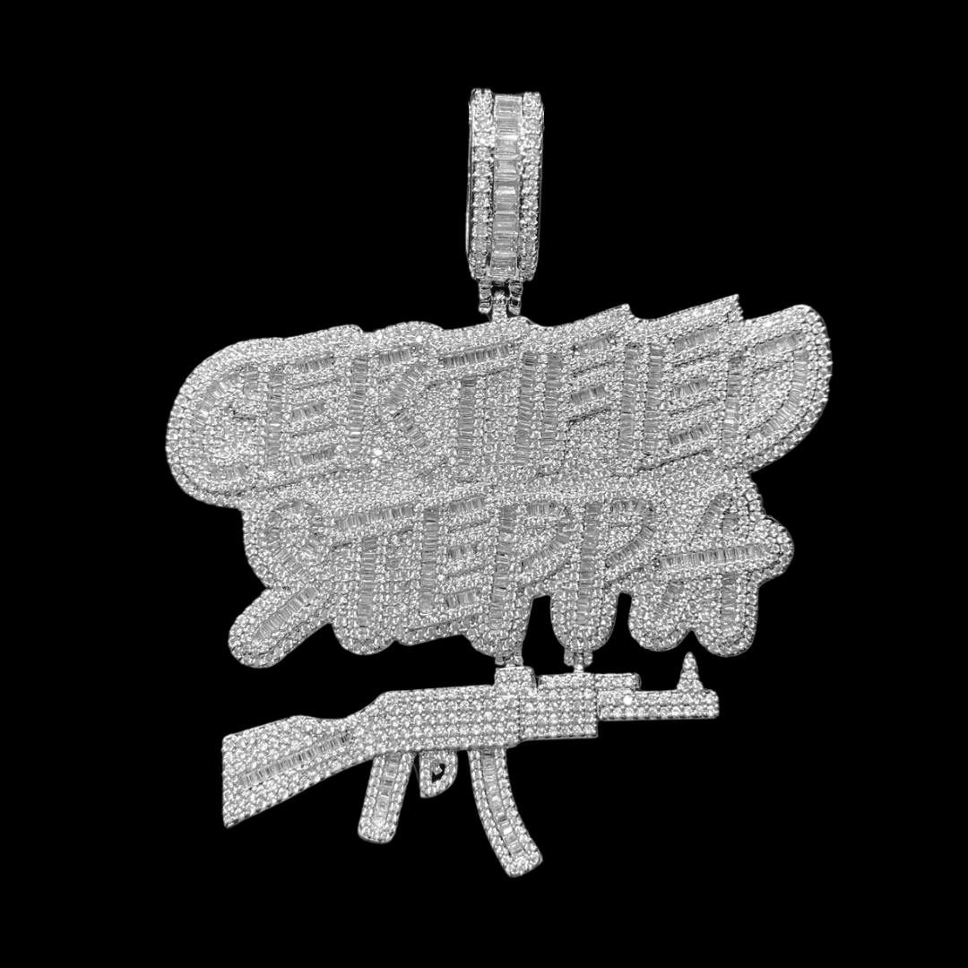 44_1fe91f59-744e-4977-ada5-a8a2cdeef4bd.png Certified Steppa Iced Out Letter Diamond Pendant Necklace - Image 1