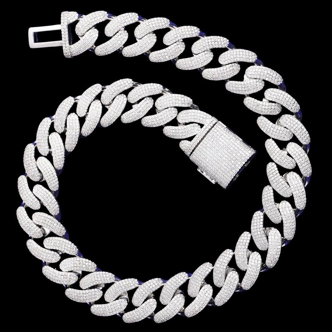 NEW | 20MM Rounded Solid Miami Cuban Iced Out Diamond Necklace Chain