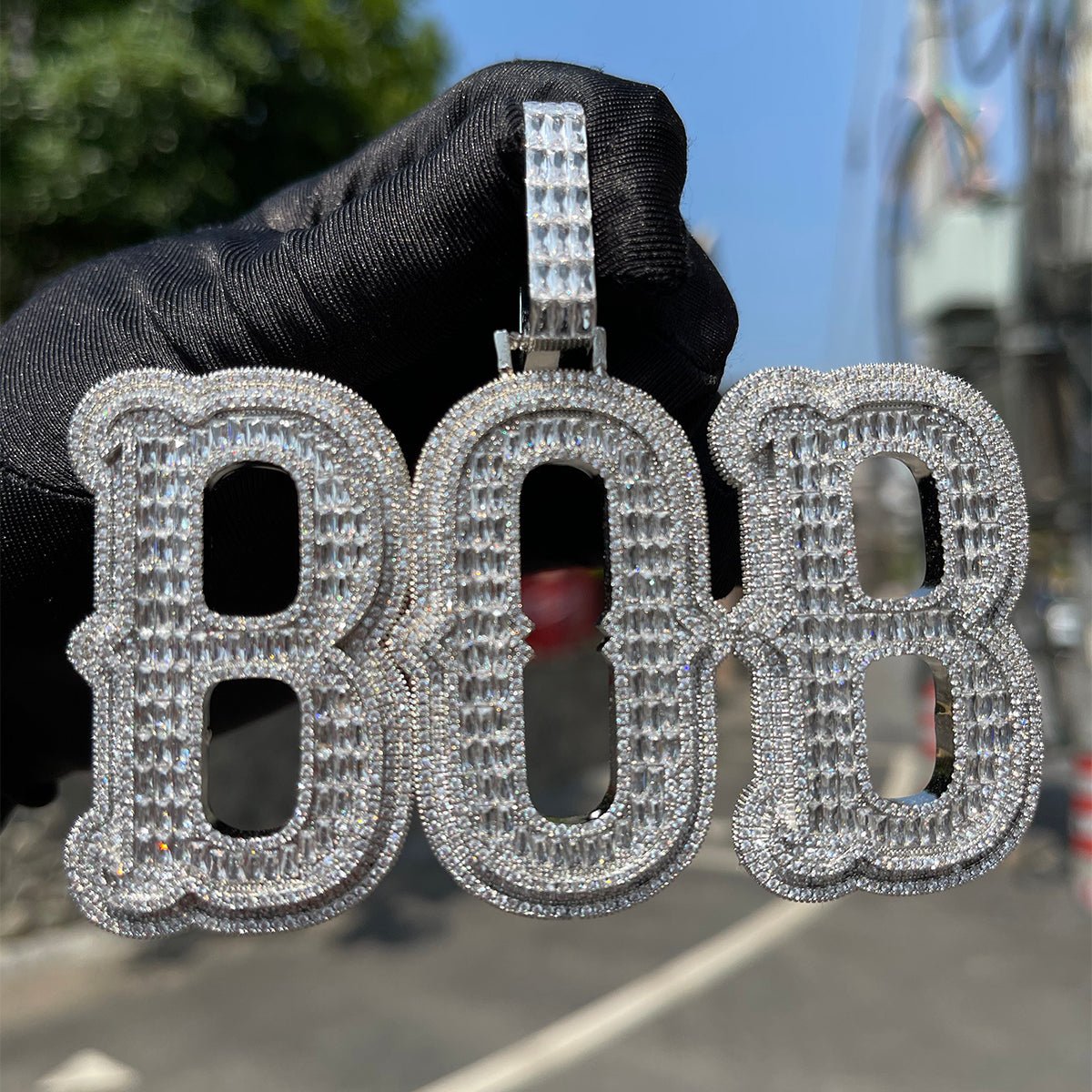 Bubble-Letter-Jewelry-Baguette-Customized-Name-Necklace-for-Men-Iced-Out-Pendant-Hip-Hop-Charms-2022_4.jpg Cursive Iced Out Personalized Custom Name Necklace Pendant - Image 1