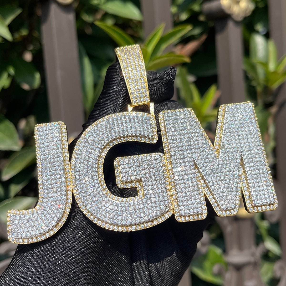 S17d66867429f49408c2919c36b4ba4e3n-2.jpg Two Layers Solid Clear Font Iced Out Personalized Custom Name Necklace Pendant - Image 1