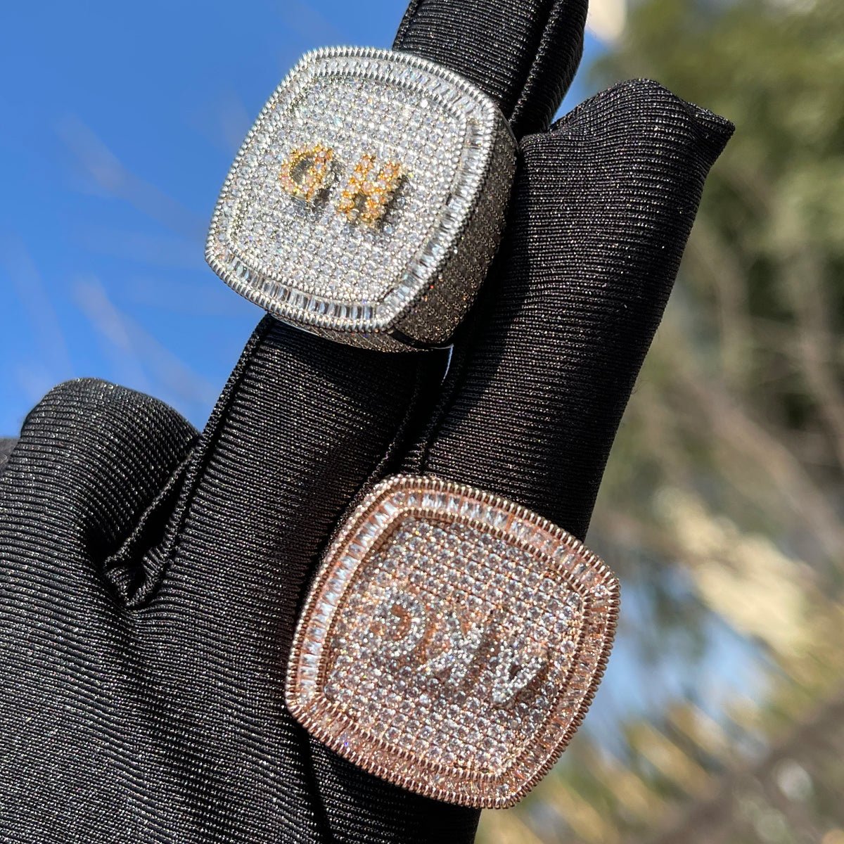 Sff6f0f97127e4192b1dbb18481070d89Q_ffa271e3-d65d-47c0-971e-86e51e469cd6.jpg Iced Out Custom Letters Diamond Ring - Image 1